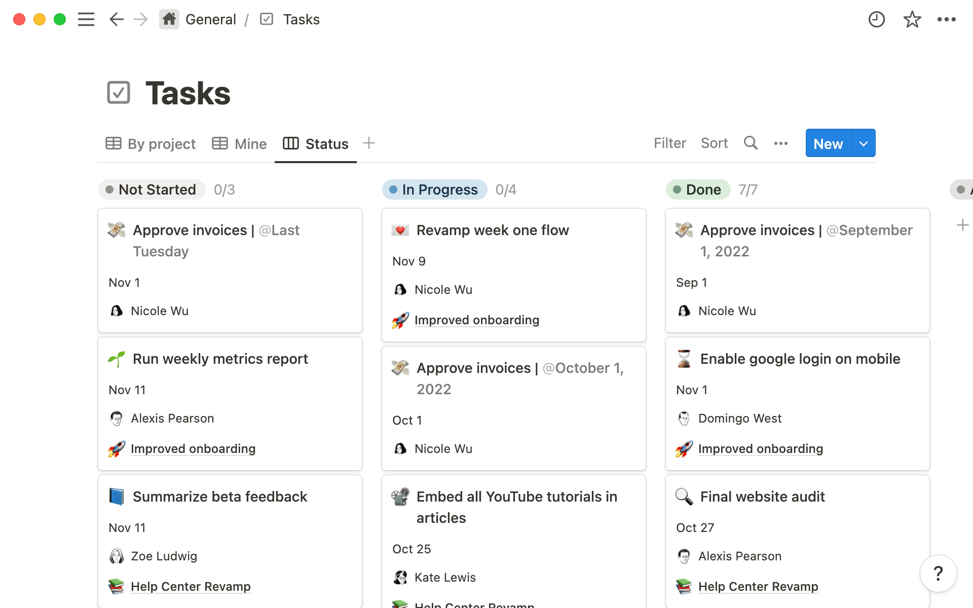 重复模板可以在数据库中自动生成任务并分配给任何人,从而减少管理开销。
