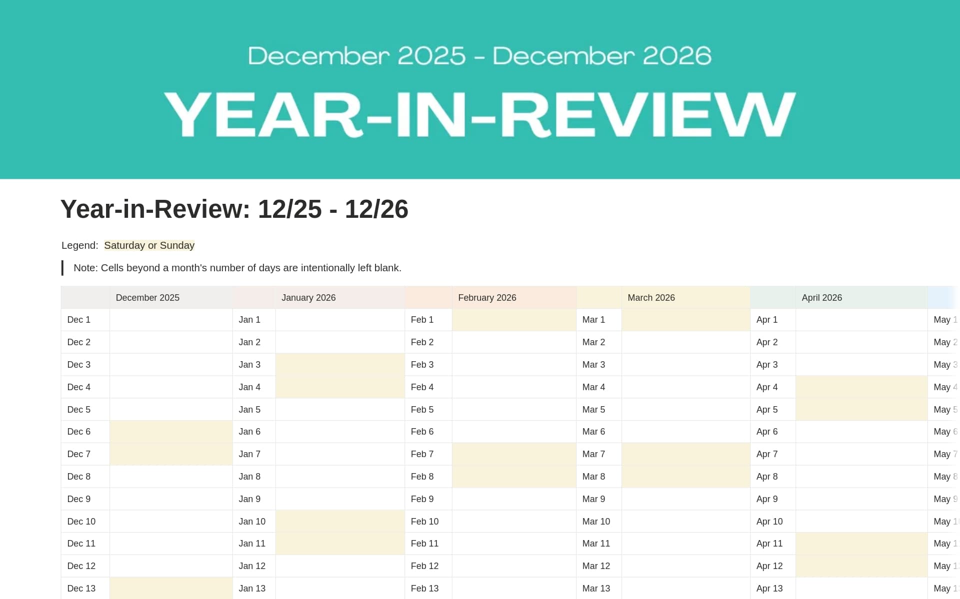 Captura de pantalla de la colección Systems to build your best self creada por Notion