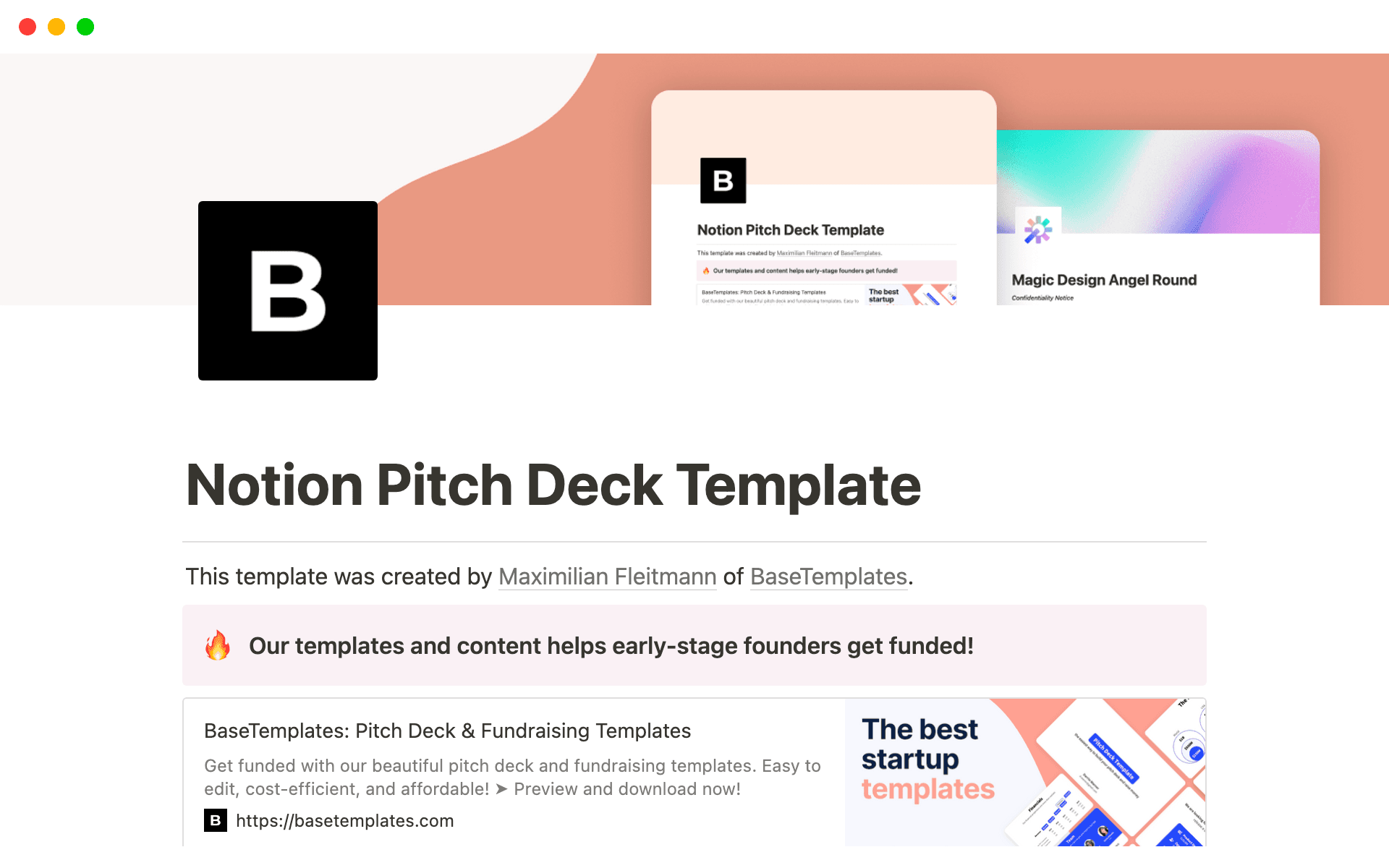 Pitch Deck Template的模板预览
