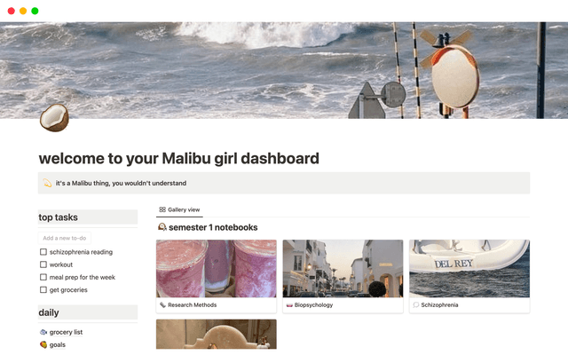 Aesthetic Malibu Girl